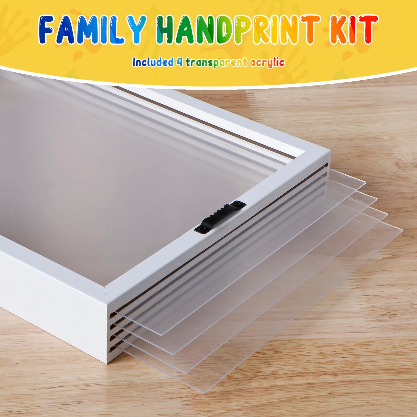 Cherished Memories Family Handprint Kit - DIY Keepsake Frame for Newborn Handprints & Footprints
